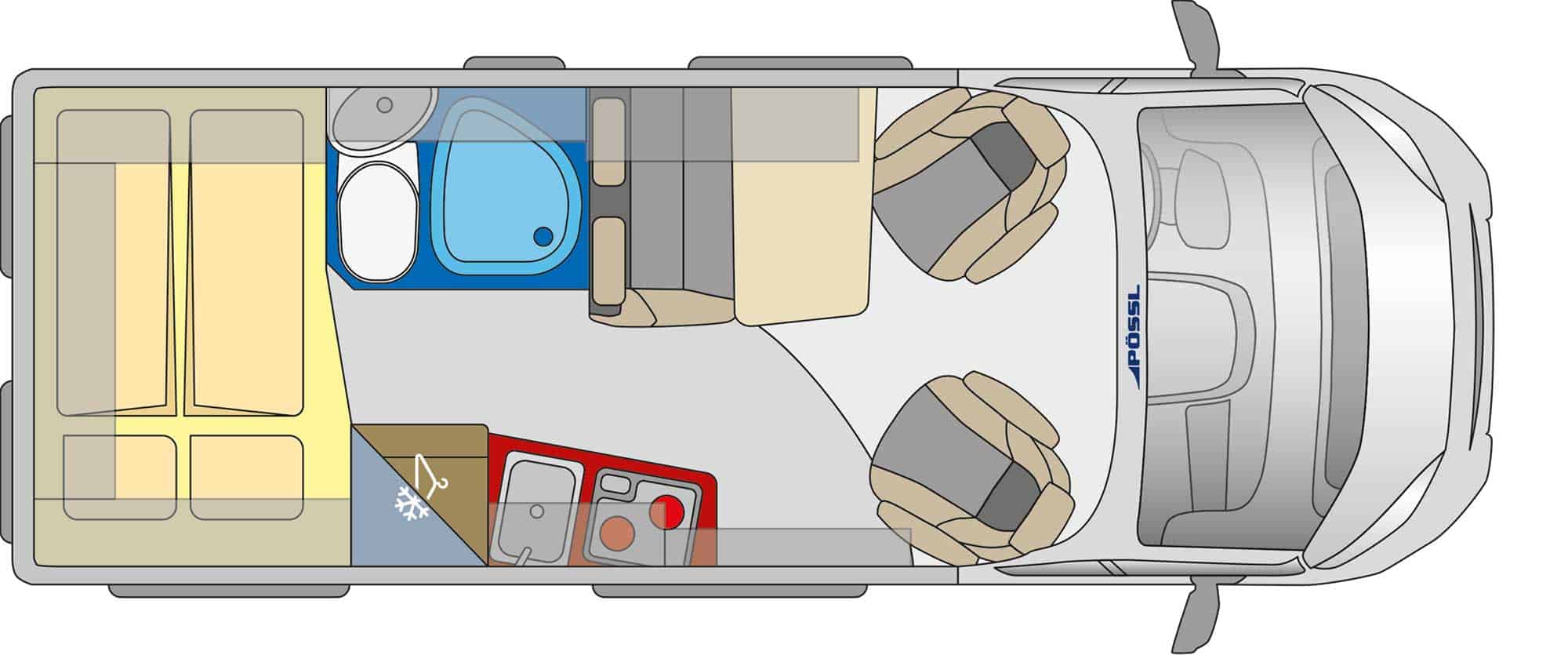 Wohnmobil Kastenwagen 6,0m mit Aufstelldach günstig mieten